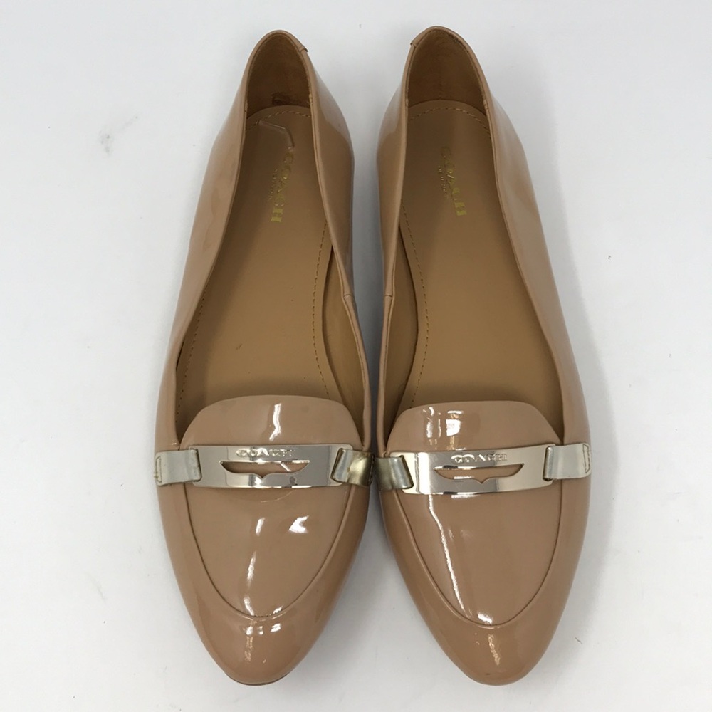 Coach tan pump flats ladies size 8.5B new